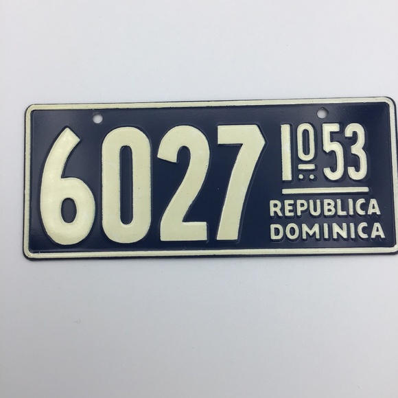 Vintage Dominican Republic License Plate Bicycle Metal Mini - Picture 7 of 8